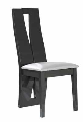 Chaise de salle à manger design coloris noir et bl