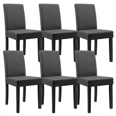 Lot de 6 Chaises grises foncé Olga