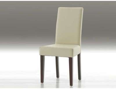 Chaise de salle à manger rembourré, simili cuir cr