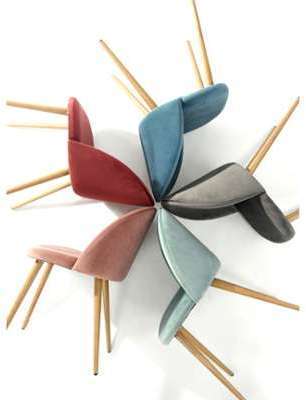 Lot de 2 Chaise scandinave velours ZOMBA Lot de 2 Chaise scandinave