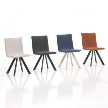 Chaise moderne en tissu et métal - Denia Moblibéri