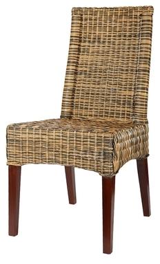 Chaise DESNA en osier bicolore - couleur Blond naturel Chaise DESNA en osier bicolore