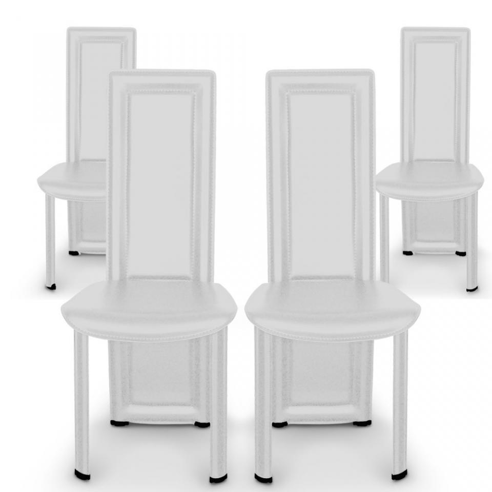 Lot de 4 chaises Maestro Blanc
