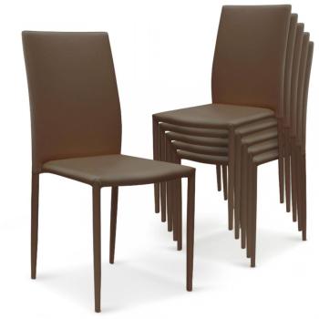 Lot de 6 chaises empilables Modan Simili (P.U) Tau
