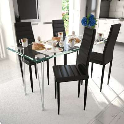 Lot de 4 chaises Salle à Manger Noir