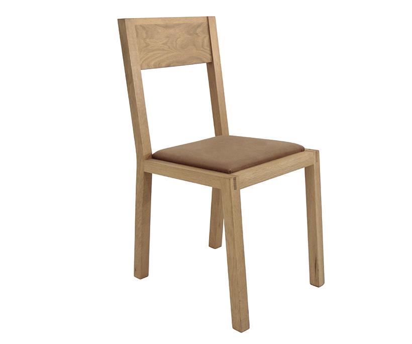 Chaise en Chêne Design - Assise Rembourrée