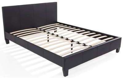 Lit adulte 140x190 cm BOOBA coloris noir Lit adulte 140x190 cm BOOBA