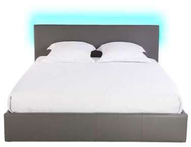 Lit-coffre 140x190 cm avec led STEVA LIGHT coloris Lit-coffre 140x190 cm avec