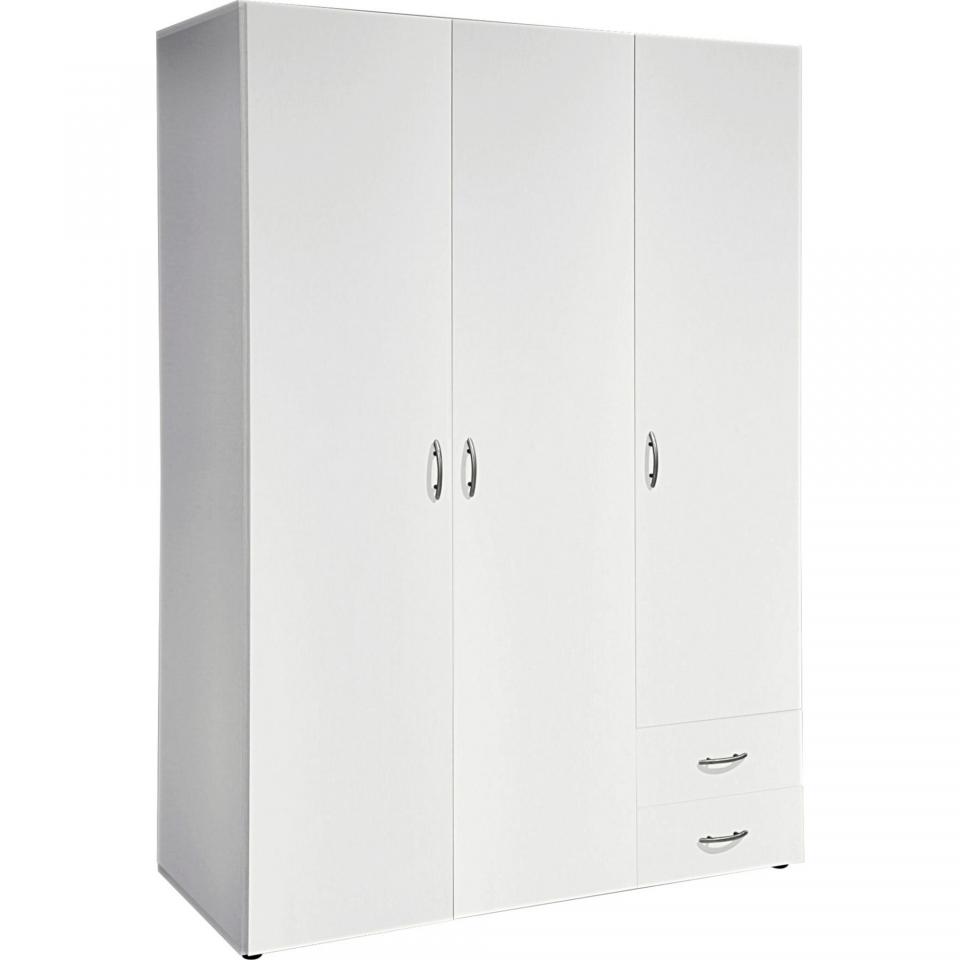 Armoire-penderie 3 Portes 2 Tiroirs Largeur 120 Cm