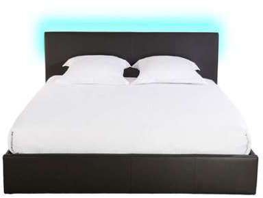 Lit-coffre 140x190 cm avec led STEVA LIGHT coloris Lit-coffre 140x190 cm avec