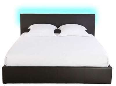 Lit-coffre 160x200 cm avec led STEVA LIGHT coloris Lit-coffre 160x200 cm avec