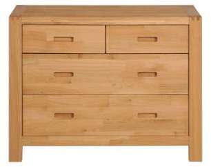 Commode 4 tiroirs BABEL coloris chêne Commode 4 tiroirs BABEL coloris