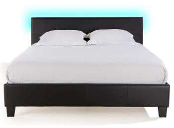 Lit adulte 140x190 cm avec led BLOOM LIGHT coloris Lit adulte 140x190 cm avec