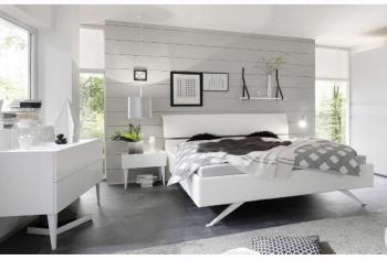 Chambre adulte design laqué blanc MARIELA 2