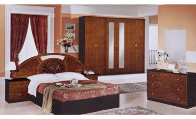 Chambre à coucher contemporaine en bois mdf colori