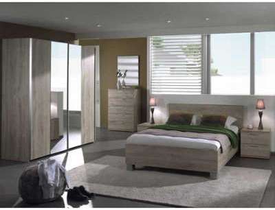 Chambre à coucher complète coloris chêne cuneo