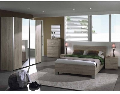Chambre à coucher complète coloris chêne cuneo