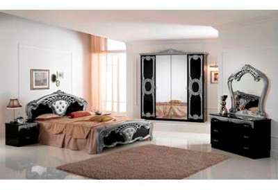 Chambre complète Christine noire et argent Chambre complète Christine