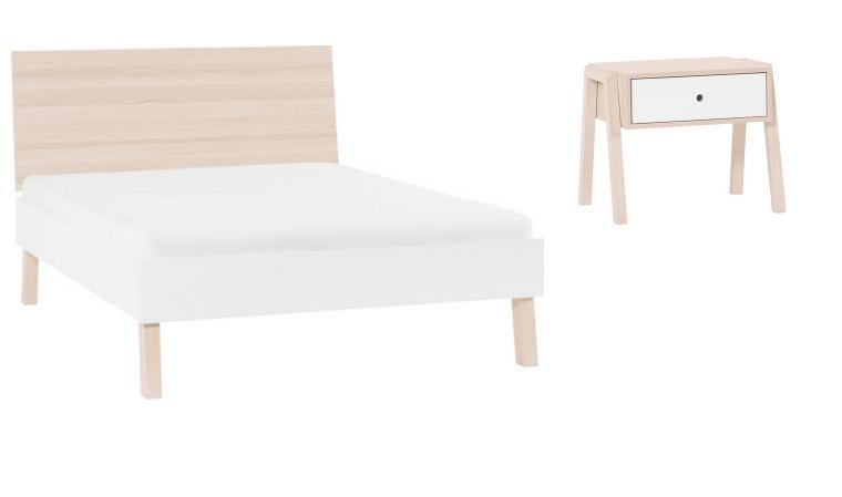 Lit adulte design Spot 140x200 1 chevet