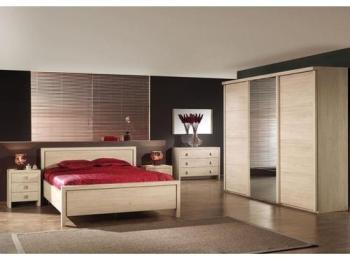 Chambre adulte complète contemporaine coloris chên