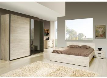 Chambre complète contemporaine MARIUS, coloris chê