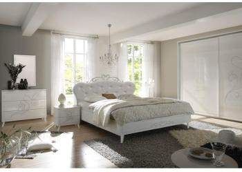 Chambre adulte design blanche avec sérigraphie ALT