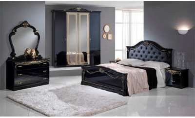 Chambre complète Eve noir et or Chambre complète Eve noir