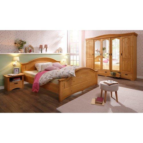 Ensemble chambre lit + 2 chevets + armoire 5 porte