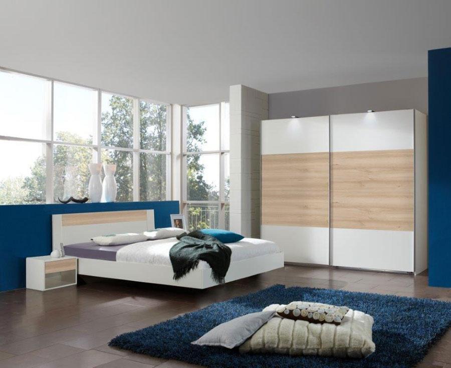 Chambre complète dadulte couleur bois et blanc mo