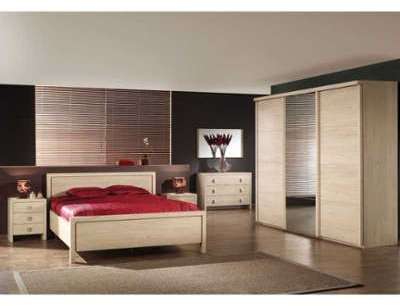 Chambre à coucher lit 140 cm complète pour adulte