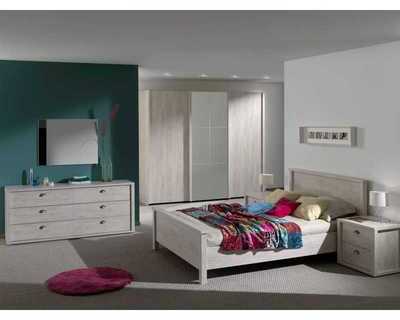 Chambre à coucher complète moderne lit 160 cm colo