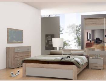 Chambre complète VANESSA Chene clair Chambre complète VANESSA Chene