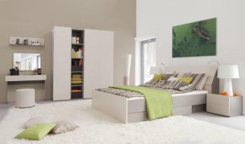 Lit adulte double 2pir B contemporain 140x200 1 CH