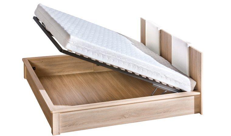 Lit adulte Cameo avec coffre et sommier relevable