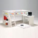 Ensemble Lit mi-hauteur LAURA 90x200 + Bureau + Et
