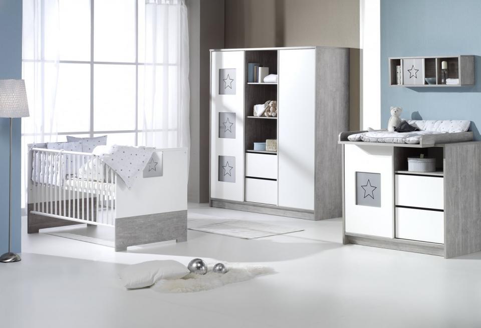 Chambre bébé, lit, commode, Eco Star, Schardt