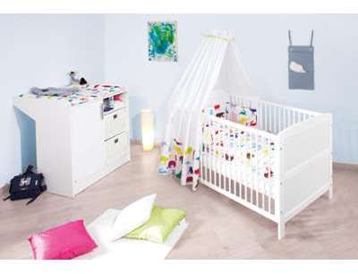 Set de 2 pièces pour chambre bébé avec lit évoluti