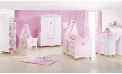 Chambre bébé complète Princesse Caroline en pin ma
