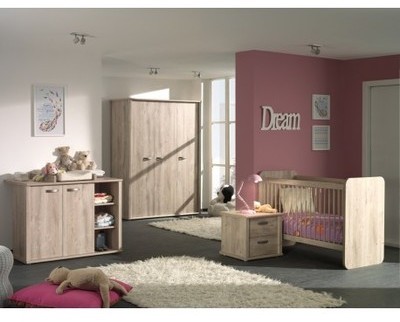 Chambre bébé complète coloris chêne cuneo