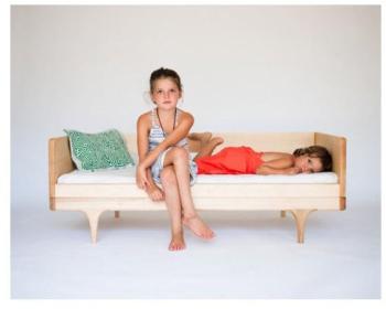 Lit Caravan Divan, 70 x 140 cm, Bois naturel