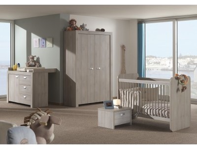 Chambre bébé complet avec lit transformable colori