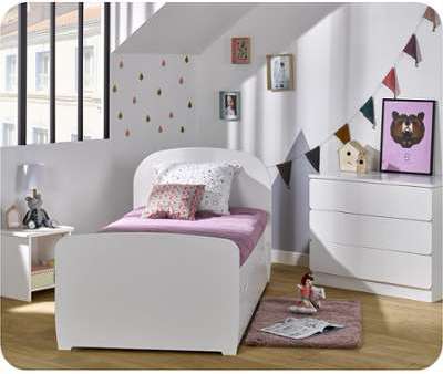 Chambre Enfant Luen Blanche - Set de 3 meubles Chambre Enfant Luen Blanche