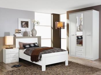 Chambre complète ULRICH 90x200 cm blanc Chambre complète ULRICH 90x200