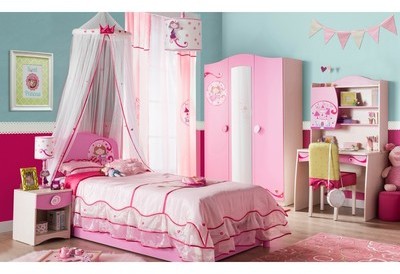 Chambre à coucher enfant design PRINCESSE coloris