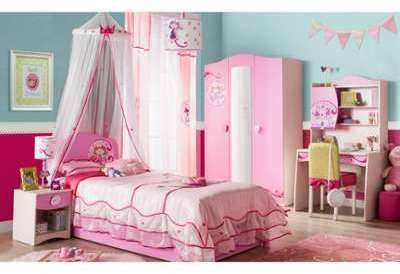 Chambre à coucher enfant design PRINCESSE coloris