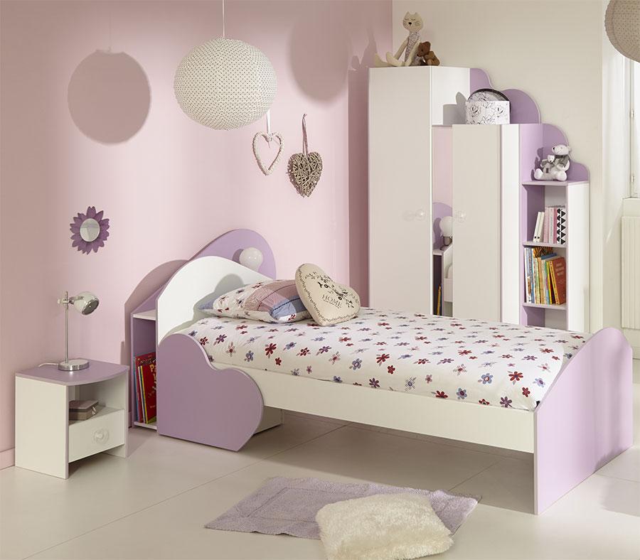Chambre enfant complète couleur rose et blanc MAMZ