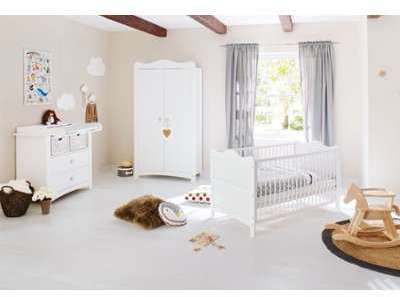 Pack chambre bébé avec lit évolutif 140x70 cm + co