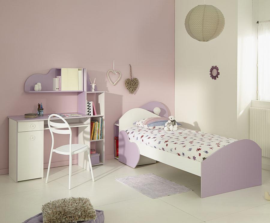 Chambre enfant complète couleur rose et blanc MAMZ