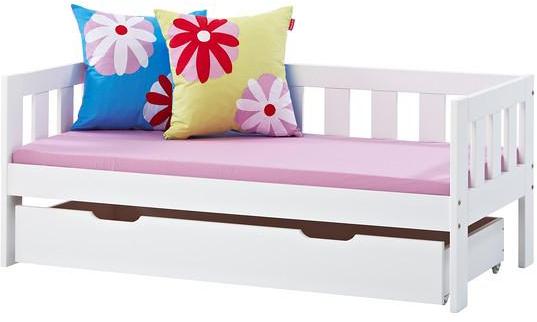 Lit cadet Valdemar 70 x 160 cm en pin massif blanc Lit cadet Valdemar 70 x 160