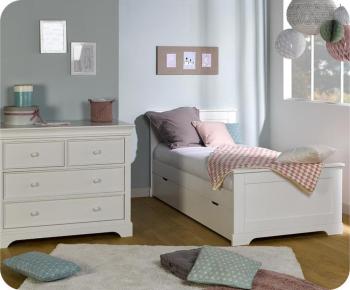 Chambre Enfant Mel Blanche - Set de 2 Meubles Chambre Enfant Mel Blanche